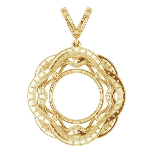 Accented Halo-Style Pendant