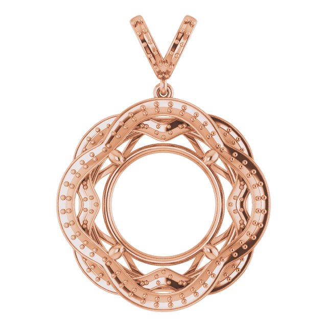 Accented Halo-Style Pendant