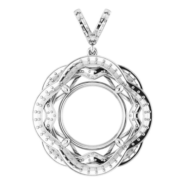 Accented Halo-Style Pendant