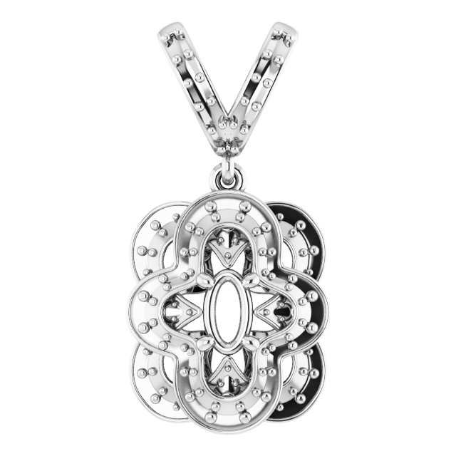 Accented Halo-Style Pendant