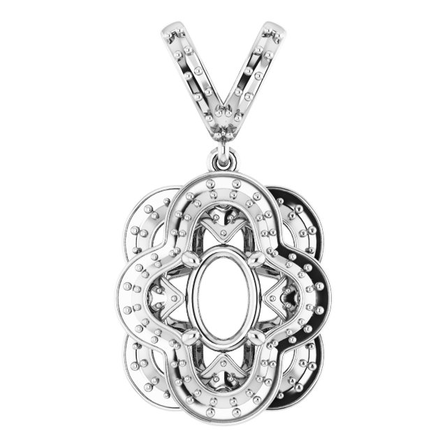 Accented Halo-Style Pendant