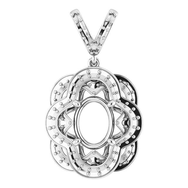 Accented Halo-Style Pendant