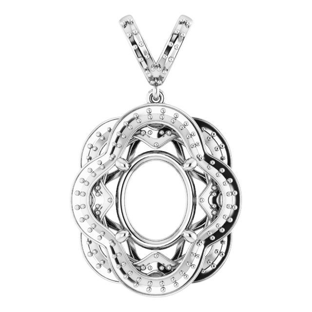 Accented Halo-Style Pendant
