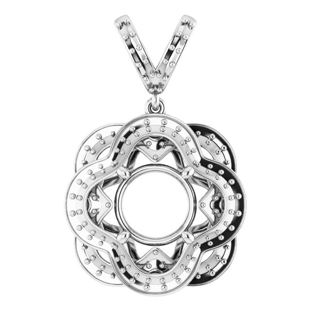 Accented Halo-Style Pendant