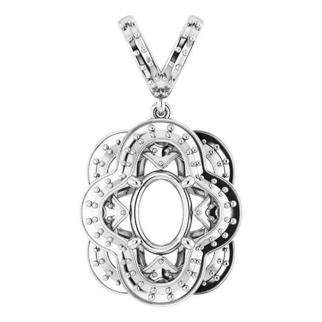 Accented Halo-Style Pendant