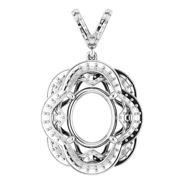 Accented Halo-Style Pendant