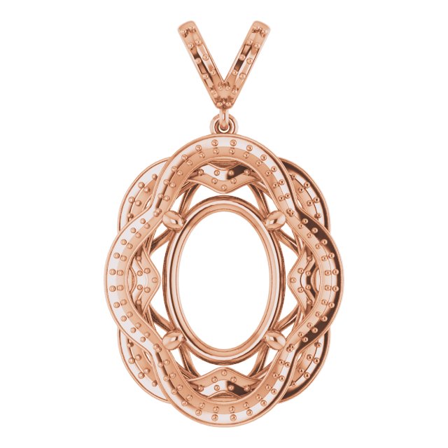 Accented Halo-Style Pendant