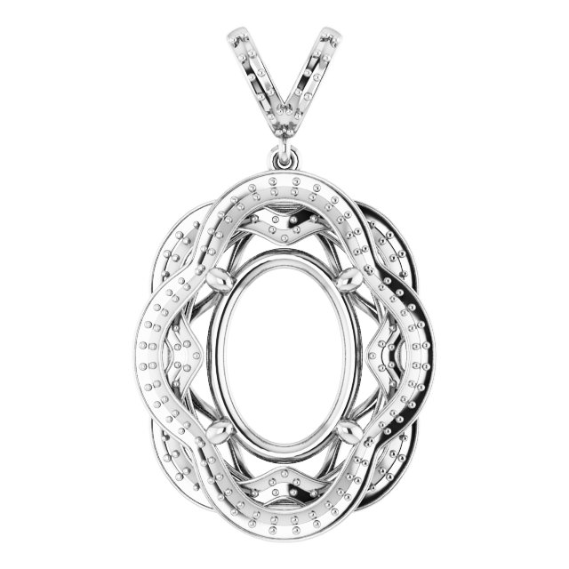Accented Halo-Style Pendant