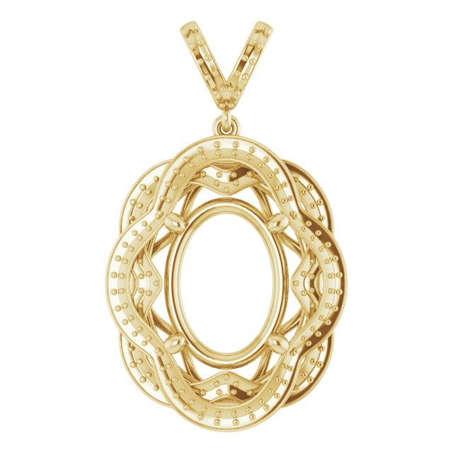 Accented Halo-Style Pendant