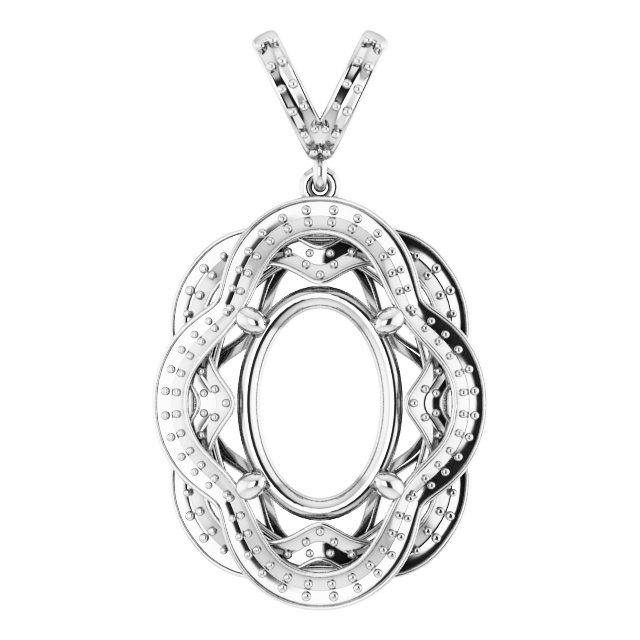 Accented Halo-Style Pendant