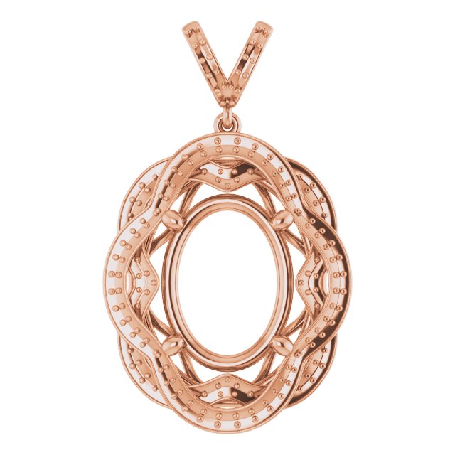 Accented Halo-Style Pendant