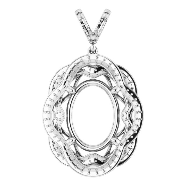 Accented Halo-Style Pendant