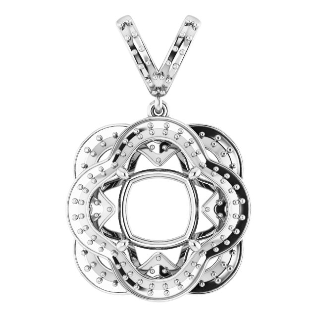 Accented Halo-Style Pendant