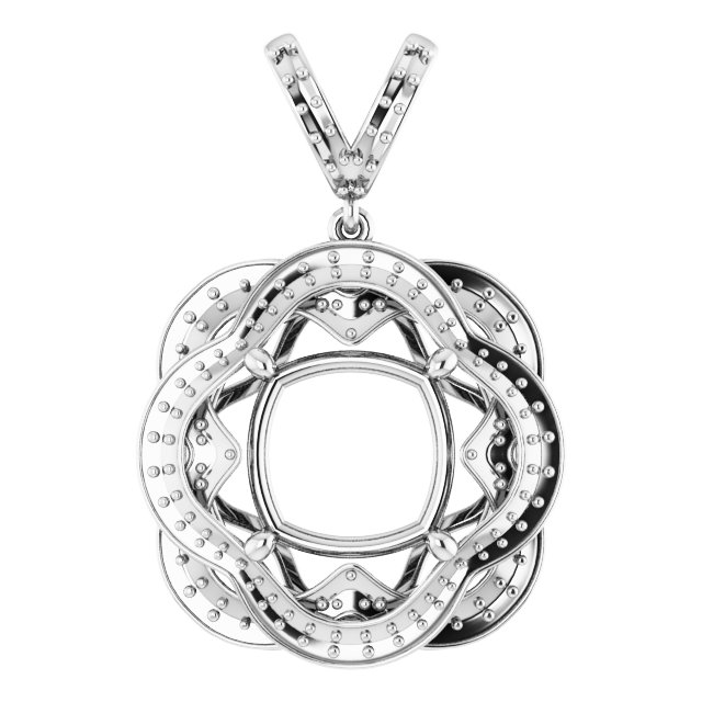 Accented Halo-Style Pendant