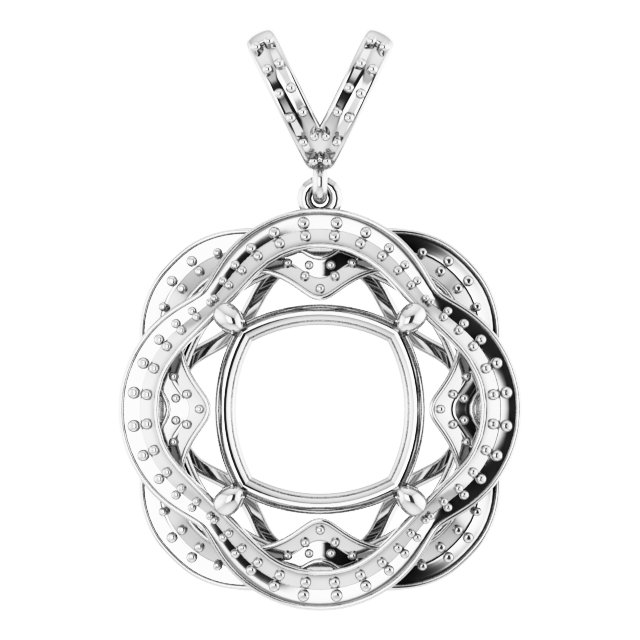 Accented Halo-Style Pendant
