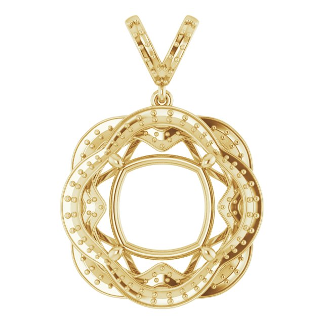 Accented Halo-Style Pendant