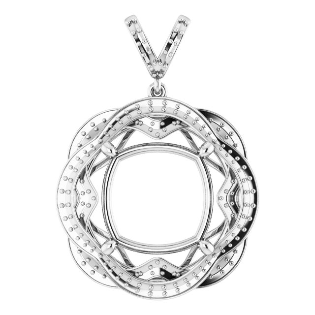 Accented Halo-Style Pendant