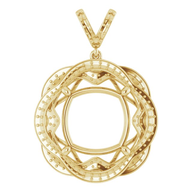 Accented Halo-Style Pendant