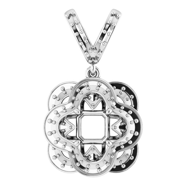 Accented Halo-Style Pendant