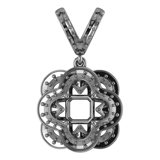 6 mm Asscher Pendant Mounting