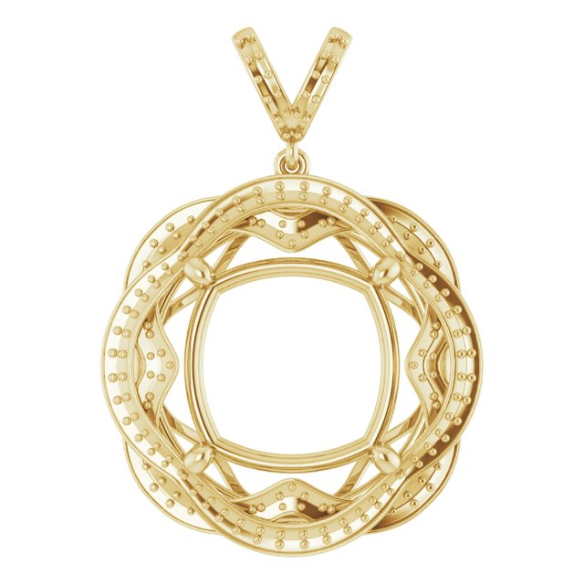 Accented Halo-Style Pendant