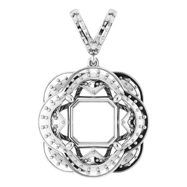 Accented Halo-Style Pendant