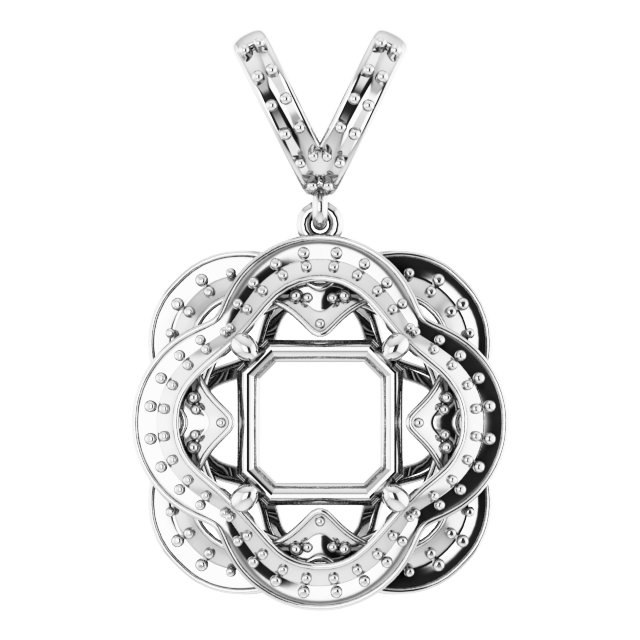 Accented Halo-Style Pendant