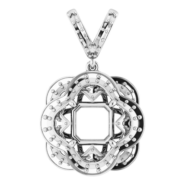 Accented Halo-Style Pendant
