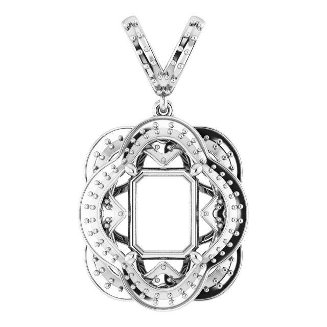 Accented Halo-Style Pendant