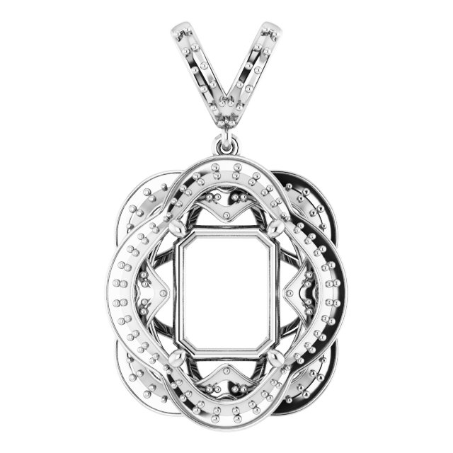 Accented Halo-Style Pendant