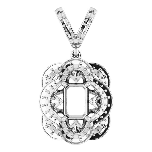 Accented Halo-Style Pendant