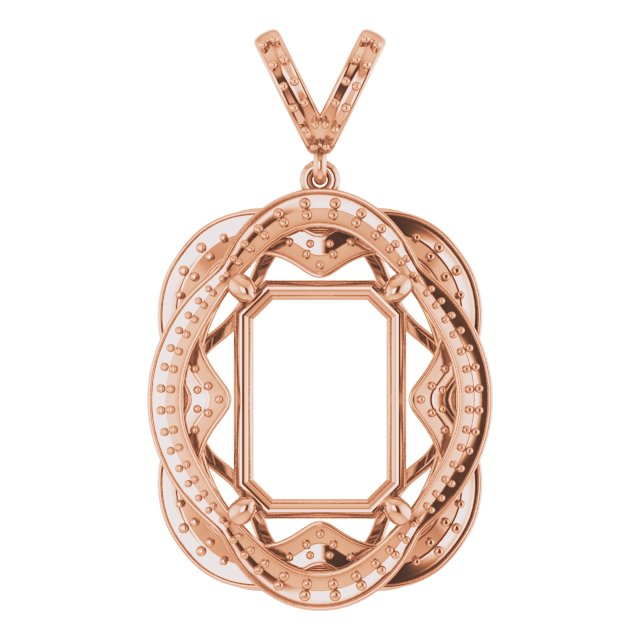 Accented Halo-Style Pendant