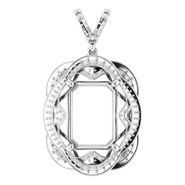 Accented Halo-Style Pendant