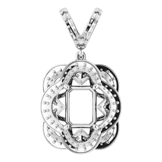 Accented Halo-Style Pendant
