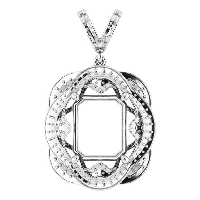 Accented Halo-Style Pendant