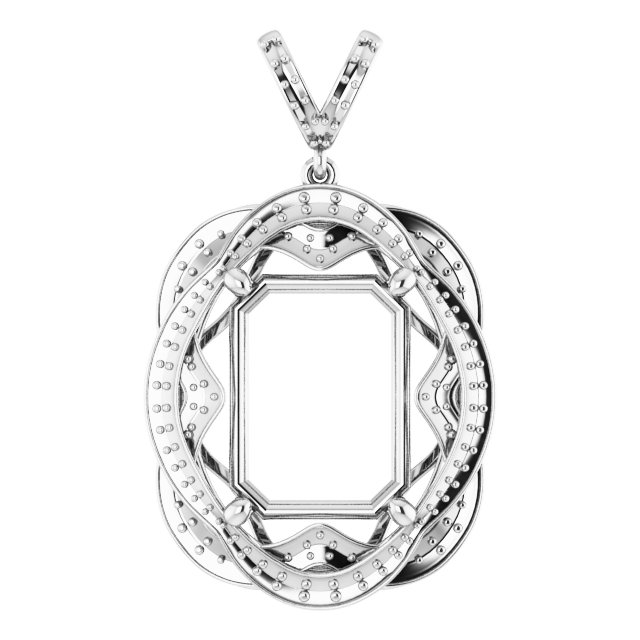 Accented Halo-Style Pendant