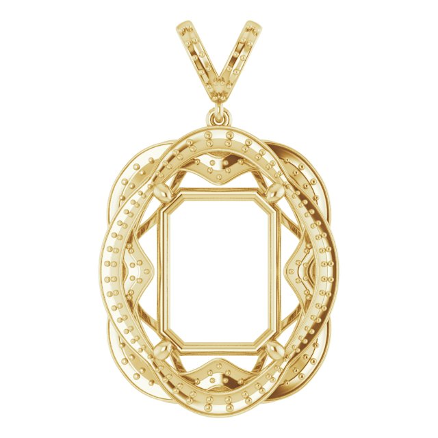 Accented Halo-Style Pendant