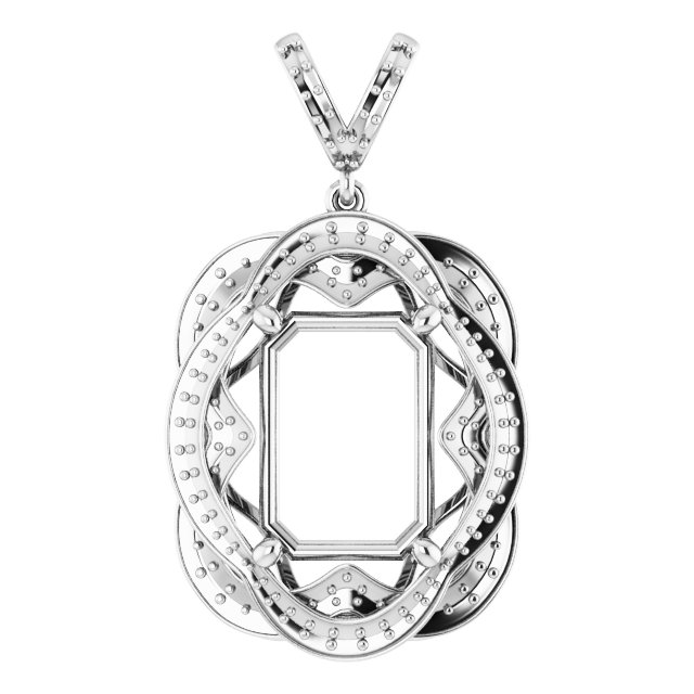 Accented Halo-Style Pendant
