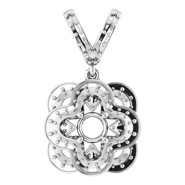 Accented Halo-Style Pendant