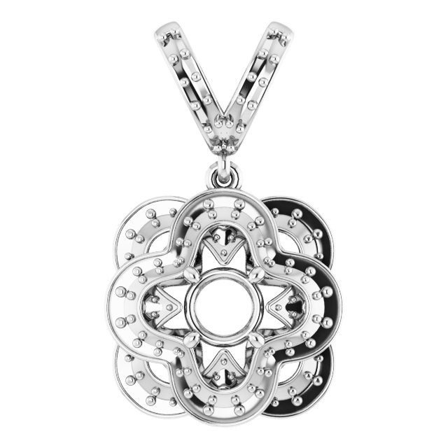 Accented Halo-Style Pendant