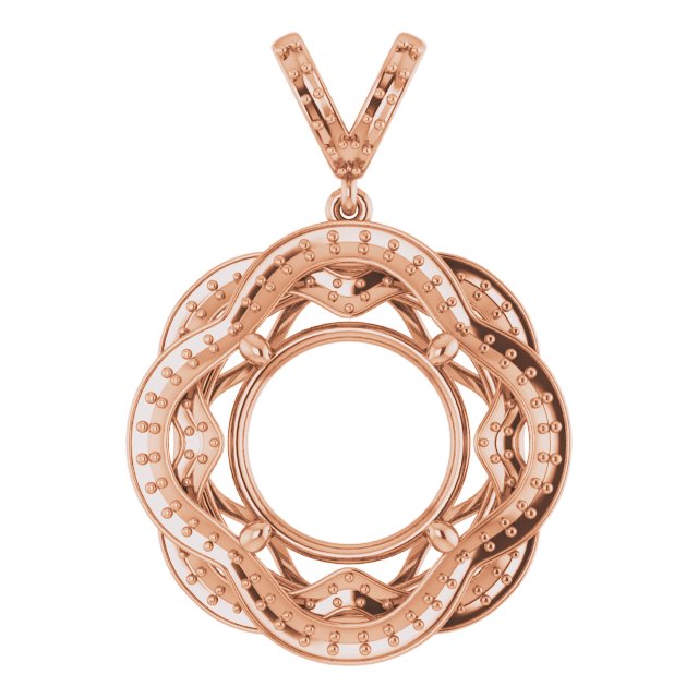 Accented Halo-Style Pendant