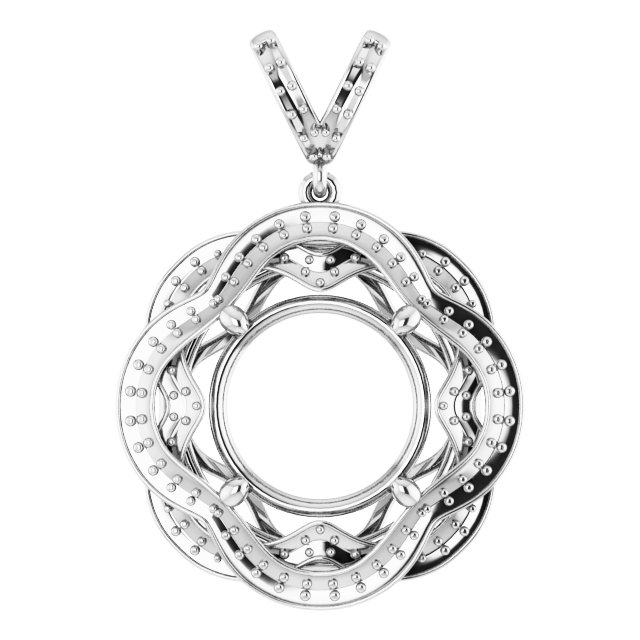 Accented Halo-Style Pendant
