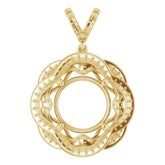 Accented Halo-Style Pendant