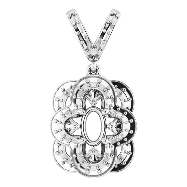 Accented Halo-Style Pendant