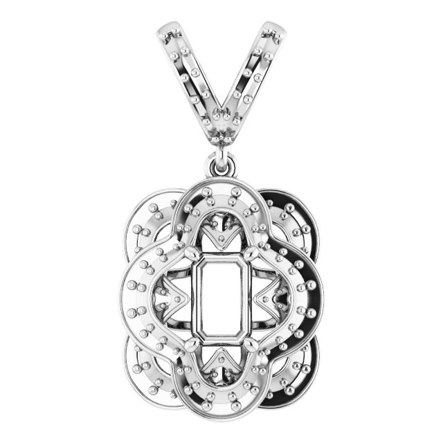 Accented Halo-Style Pendant
