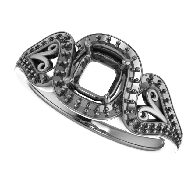 7x3.5 mm Marquise Engagement Ring Mounting view 5