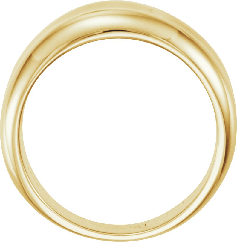 14K Yellow Concave Ring