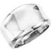 14K White Concave Ring