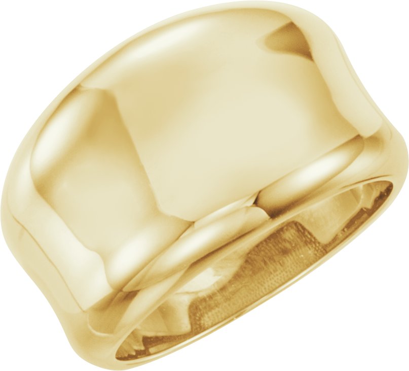 14K Yellow Concave Ring