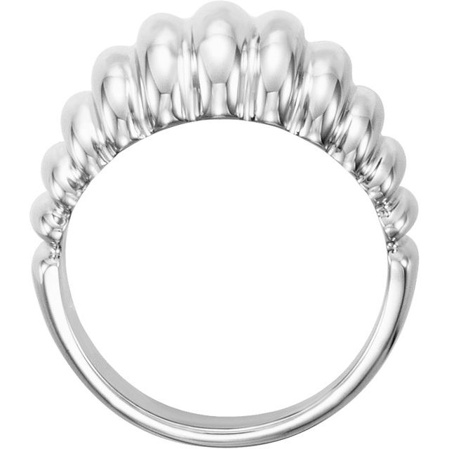 14K White Design Ring